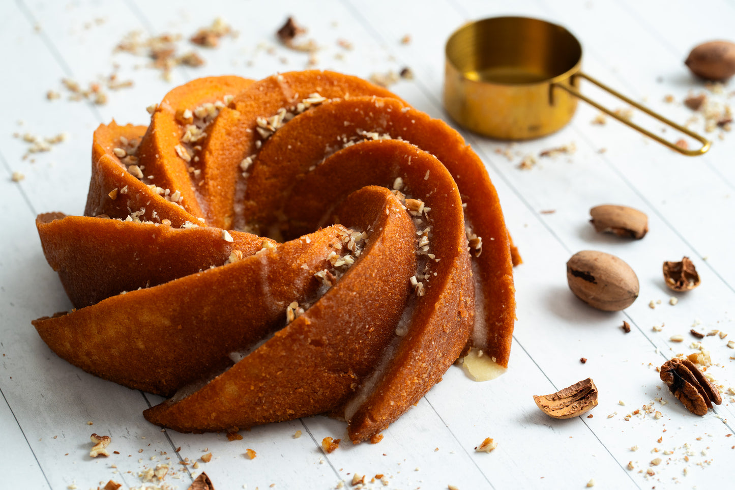 Large Maple Pecan Rum Cake